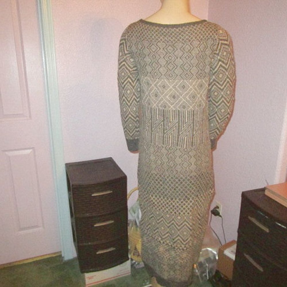Sparrow Anthropologie Midi Sweater Dress Size L Alpaca Blend Scandinavian Nordic - Picture 7 of 11